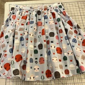 XL ModCloth 100% cotton lined skirt with pocket and kitschy print